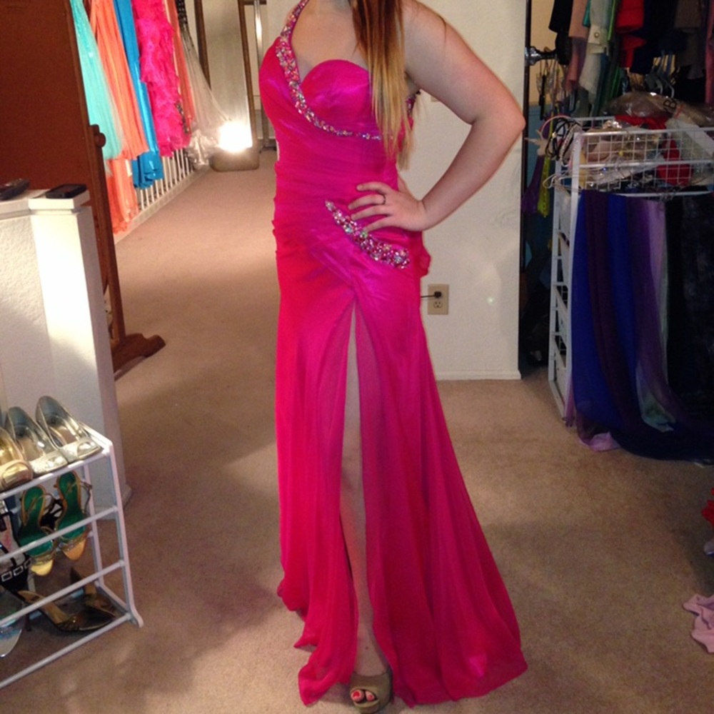 Fuchsia Prom Dress Size 6